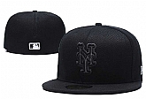 Mets Team Logo Black Fitted Hat LX